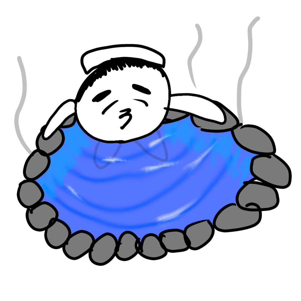 きもじい「いい湯だなぁ」